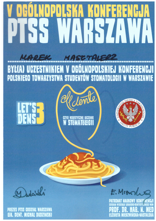 certyfikat Marek Mastelarz